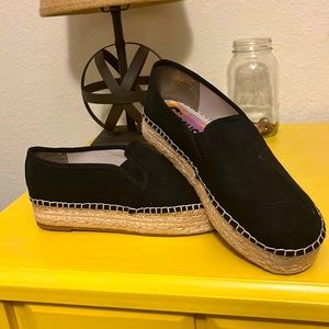 NEVER WORN Circus black espadrille sandal slip ons